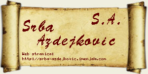 Srba Azdejković vizit kartica